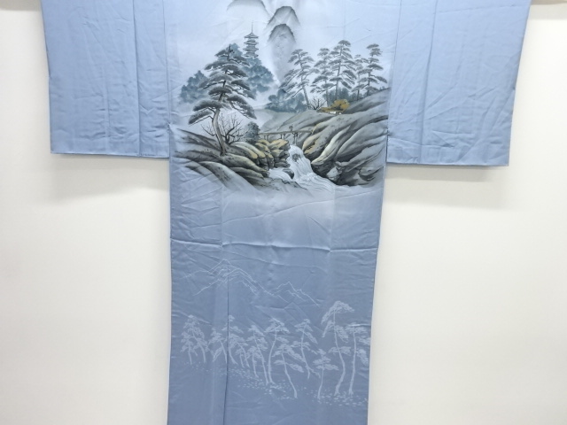 時代人物風景模様男物長襦袢